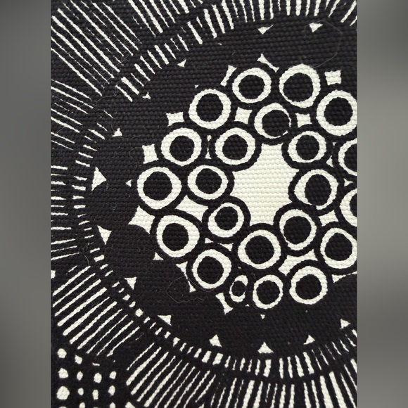 Marimekko Kaika Cosmetic Bag Pouch Black White Pieni Siirtolapuutarha - Picture 4 of 11